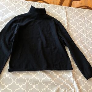 Talbots Classic Black Turtleneck Sweater